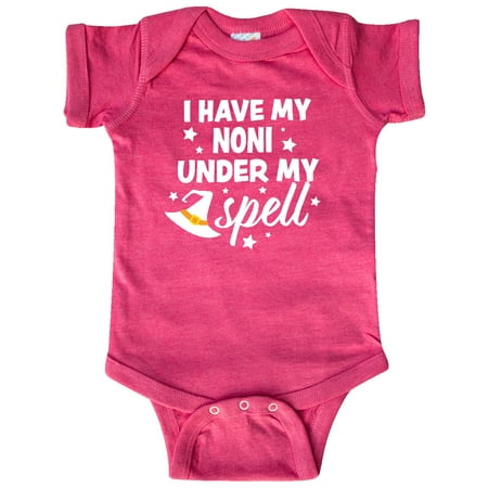 

Inktastic I Have My Noni Under My Spell with Cute Witch Hat Gift Baby Boy or Baby Girl Bodysuit