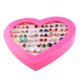 thumbnail image 4 of Juego de 36 pares de pendientes con múltiples tachuelas para mujer con una bonita caja de corazón., 4 of 6