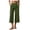 Green#womens vintage wide leg jeans, variant on yardsong Corduroy Capris for Women Pull On Wide Leg Linen Capri Pants Summer Buttons High Waist Work Office Crop Pant with Pockets Black,M