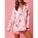 thumbnail image 2 of Conjunto de pijama navideño para mujer, con estampado de Papá Noel, camiseta de manga larga y pantalones cortos elásticos para estar en casa, ropa de dormir suave para dormir, 2 of 5