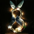 thumbnail image 4 of Easter Decorations Bunny Wreath with LED Lights  Handmade Bunny Shaped Spring Wreath Gift Carrot Egg Rabbit Garland for Front Door  Easter Rattan Wreaths Pendant Decor, 4 of 4