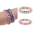thumbnail image 1 of New 3PCS/Set Black Goth Emo Boho Bracelets For Men Women Punk Gothic Spike Rivets PU Leather Bracelet Bangles Party Jewelry Gift, 1 of 7