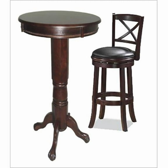 Boraam Florence Pedestal Pub Table - Cappuccino
