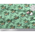 thumbnail image 3 of Soimoi Modal Satin Fabric Swimming Pool,Cartoon & Buildings Architectural Print Fabric by Yard 42 Inch Wide, 3 of 3