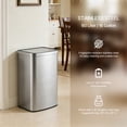 thumbnail image 6 of Innovaze 15.85 gal./60 Liter Stainless Steel Rectangular Motion Sensor Trash Can for Kitchen, Silver, 6 of 9