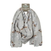 Bulldog Dog Lover Scarf - All-year-round scarf- Lightweight material, 67"