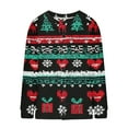 thumbnail image 4 of QATAINLAV Christmas Cardigan Sweaters for Women Plus Size Button Up Cardigans Ugly Xmas Printed Cable Knit Sweater Tops, Black, M, 4 of 6