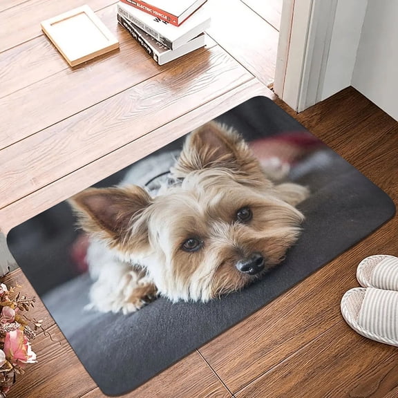Cute Yorkshire Terrier Doormat Bathroom Rectangle Soft Mat Kitchen Home Hallway Anti-slip Floor Rug