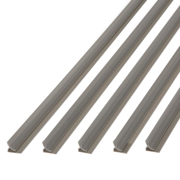 FASÄDE 47 in. Decorative Vinyl Large Profile Inside Corner Trim Argent Silver (5 Pack)