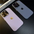 thumbnail image 2 of Funda De Silicona Suave Líquida De color Sólido De Lujo Para iPhone 11 12 13 14 Pro MAX 14 Plus Lente De metal Galvanizada A Prueba De Golpes Trasera, 2 of 4