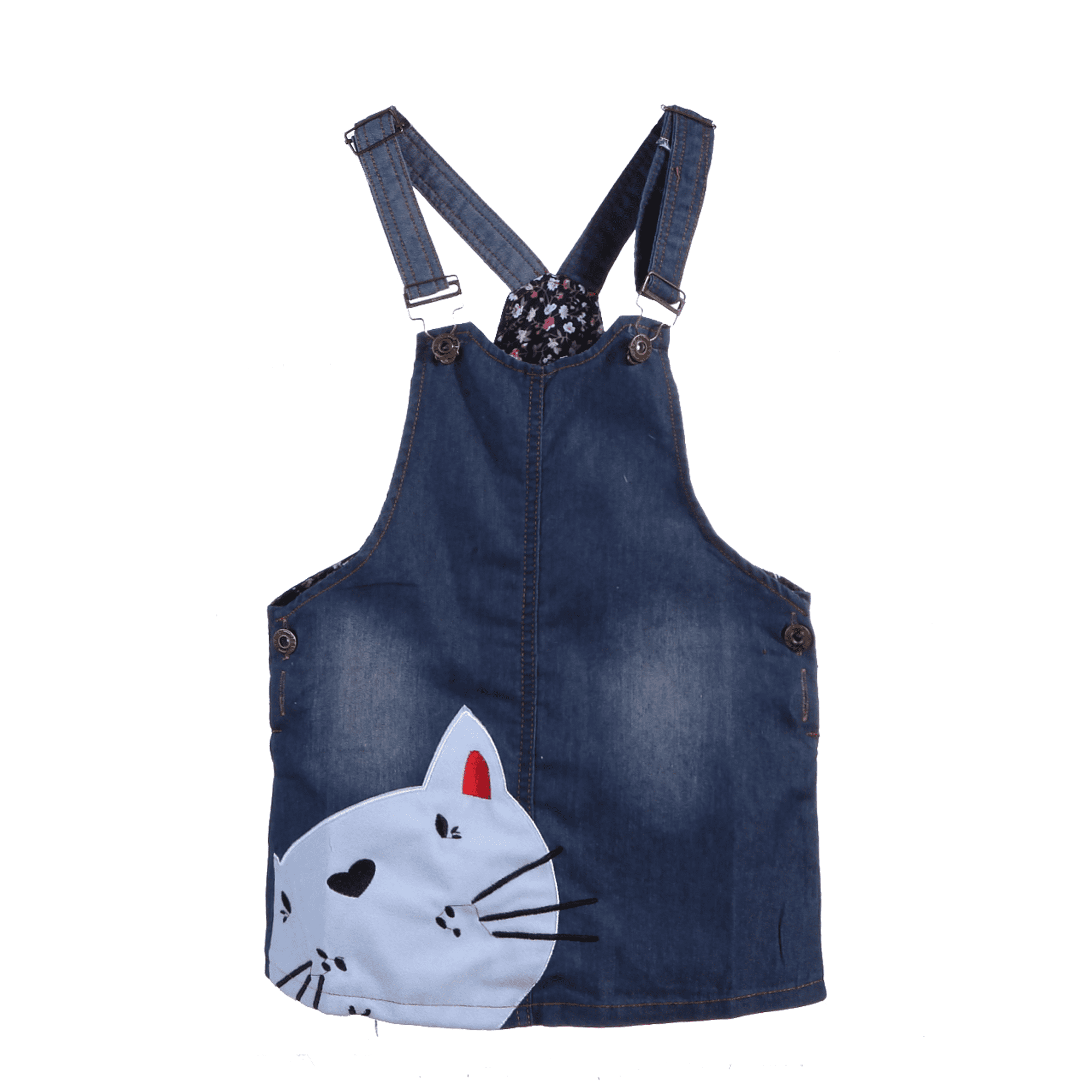 baby girl denim pinafore dress
