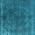 thumbnail image 1 of Ahgly Company Indoor Square Oriental Light Blue Industrial Area Rugs, 4' Square, 1 of 4