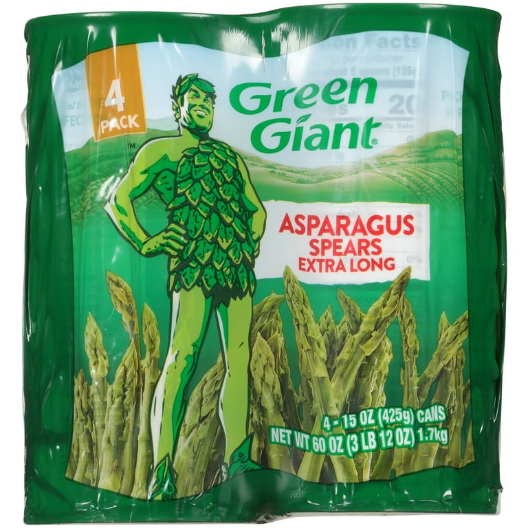 Green Giant Extra Long Asparagus Spears, 4 Pack, 15 oz Cans, Hand