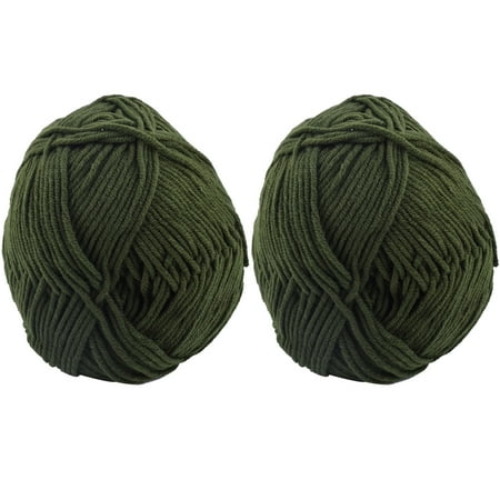 Home DIY Scarf Socks Crochet Weaving Knitting Yarn Rope Army Green 100g