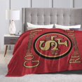 thumbnail image 3 of Manta de microfibra ultrasuave de los San Francisco 49ers, manta de microfibra de lujo para todas las estaciones, cálida para ropa de cama, sofá y viajes., 3 of 5