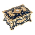 thumbnail image 1 of Joyero de baratija Hugo caja vintage organizador de almacenamiento 18 x 12 azul, 1 of 10