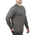 thumbnail image 4 of Mossy Oak Men's Charcoal Long Sleeve Performance Hunting Tee Shirt, Up to 3XL, 4 of 8