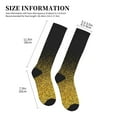 thumbnail image 2 of Lsque Gold Glitter Gradient Pattern Sport Compression Socks for Men & Women 15-20 mmHg Knee High Nurse Pregnant Running Medical and Travel Athletic, 2 of 6