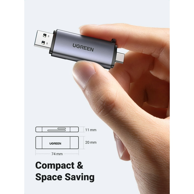 UGREEN USB C SD Card Reader, 2-in-1 Micro SD Memory Card Reader for TF SD  Micro SD SDXC SDHC, USB SD Card Reader Type C Compatible with iPhone 15