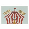 thumbnail image 1 of Freak Show Cutting Board, Circus Tent with a Flag and Typography Stripes in Summer Tones, Decorative Tempered Glass Cutting and Serving Board, in 3 Sizes, by Ambesonne, 1 of 2