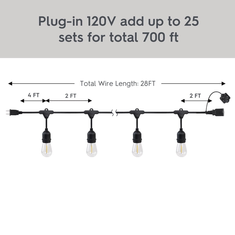 Better Homes & Gardens Edison String Lights, Shatterproof LED, 28ft photo 7
