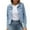 Blue, variant on Women's Denim Jackets Clearance 2024!Women's Basic Solid Color Button Down Denim Cotton Jacket With Pockets Denim Jacket Coat