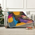 thumbnail image 7 of Yayeee Throw Blanket for Couch Soft Warm 50" x 60" Sofa Chair Bed Decoration, Futuristic Circles, 7 of 7