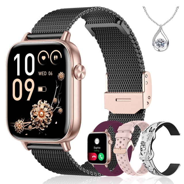 Reloj inteligente Iaret de 1,83" HD con monitor de actividad física y 4 correas