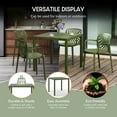 thumbnail image 6 of WestinTrends Playa 31.5" Iron Metal Frame Outdoor Square Patio Dining Table, Olive Green, 6 of 15