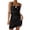 Black, variant on DFEK Womens V Neck Bathing Suit Cover Up Mini Dress Summer Crochet Hollow Out Knit Beach Bathing Suit Swim Cover Ups Cruise Outfits Vacation Dresses for Women Black XL