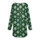 thumbnail image 3 of MHFRRA Camiseta de Manga Larga Temática para Un Acogedor Estampado Festivo, Camiseta Informal Suave con Cuello Redondo, Ropa Gráfica Festiva de Temporada. Verde, 3 of 4