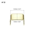 thumbnail image 2 of Unique Bargains 20Pack Zipper Stoppers, #10 Top & Bottom Stops for Rescue Repair, Light Golden, 2 of 6