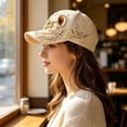 thumbnail image 4 of 3d Musical Instrument Embroidery Cap, 3d Musical Instrument Embroidered Baseball Cap For Women Style Alternative, Printed Raised Dimensional Effects, Outdoor Travel Streetwear Hat, 4 of 7