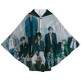 thumbnail image 3 of Stray Kids Kids Flannel Wearable Blanket, Warm Shawl Blanket Comfy Poncho Soft Cozy Throw Blanket Hoodie for Boys Girls Birthday Gifts, 3 of 7