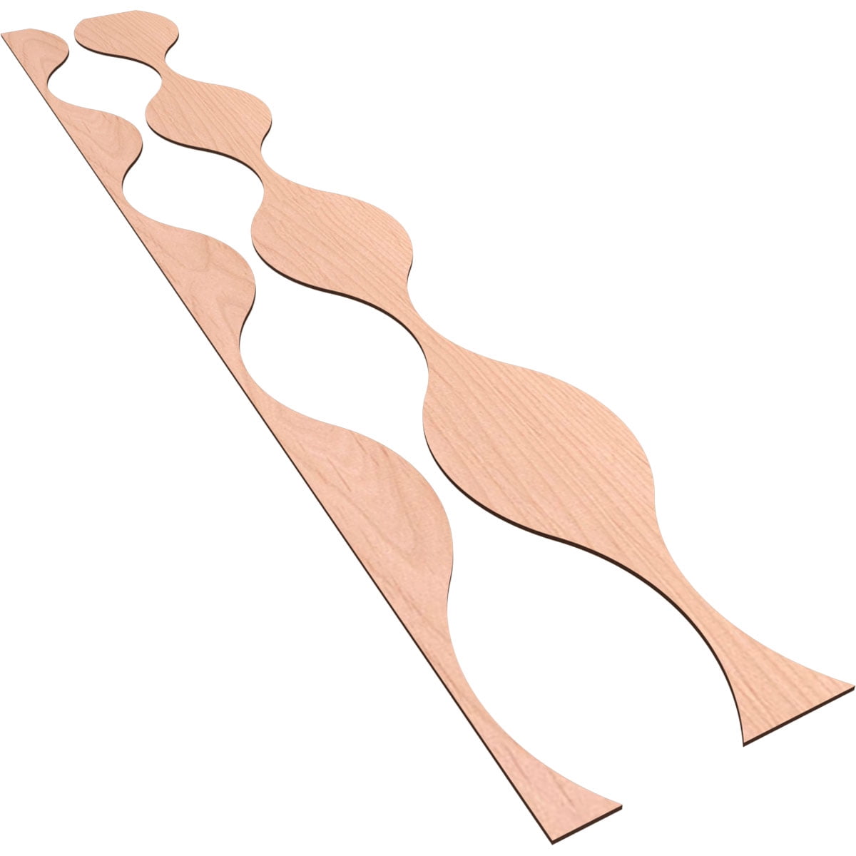 Ekena Millwork 94"H x 1/4"T Ozark Adjustable Wood Decorative Slat Wall Panel Kit, Alder (contains 8 Slats + 1 Straight Edge Starter Slat)