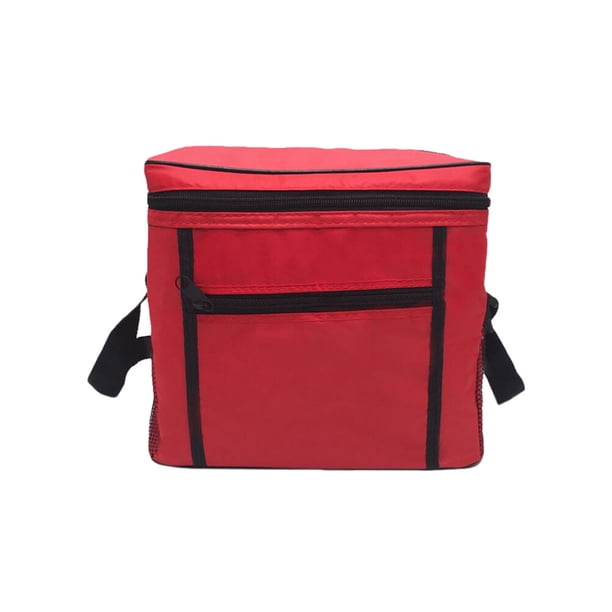 GOOHOCHY Bolsa aislante de tela Oxford para hielo, ideal para llevar, para comidas de pícnic y almacenar alimentos frescos (roja)