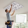 thumbnail image 4 of Spring Flowers Magnetic Fluorescent Light Covers for Ceiling Lights 2x4Ft,Farmhouse Dark Blue Pastoral Floral Leaf Office Classroom Kitchen Drop Ceiling Light Covers Filters Shade Panel 3Packs, 4 of 9