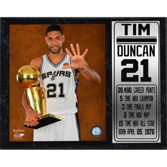 Encore Select 522-66 Plaque de Stat 12 x 15 Po - Tim Duncan San Antonio Spurs