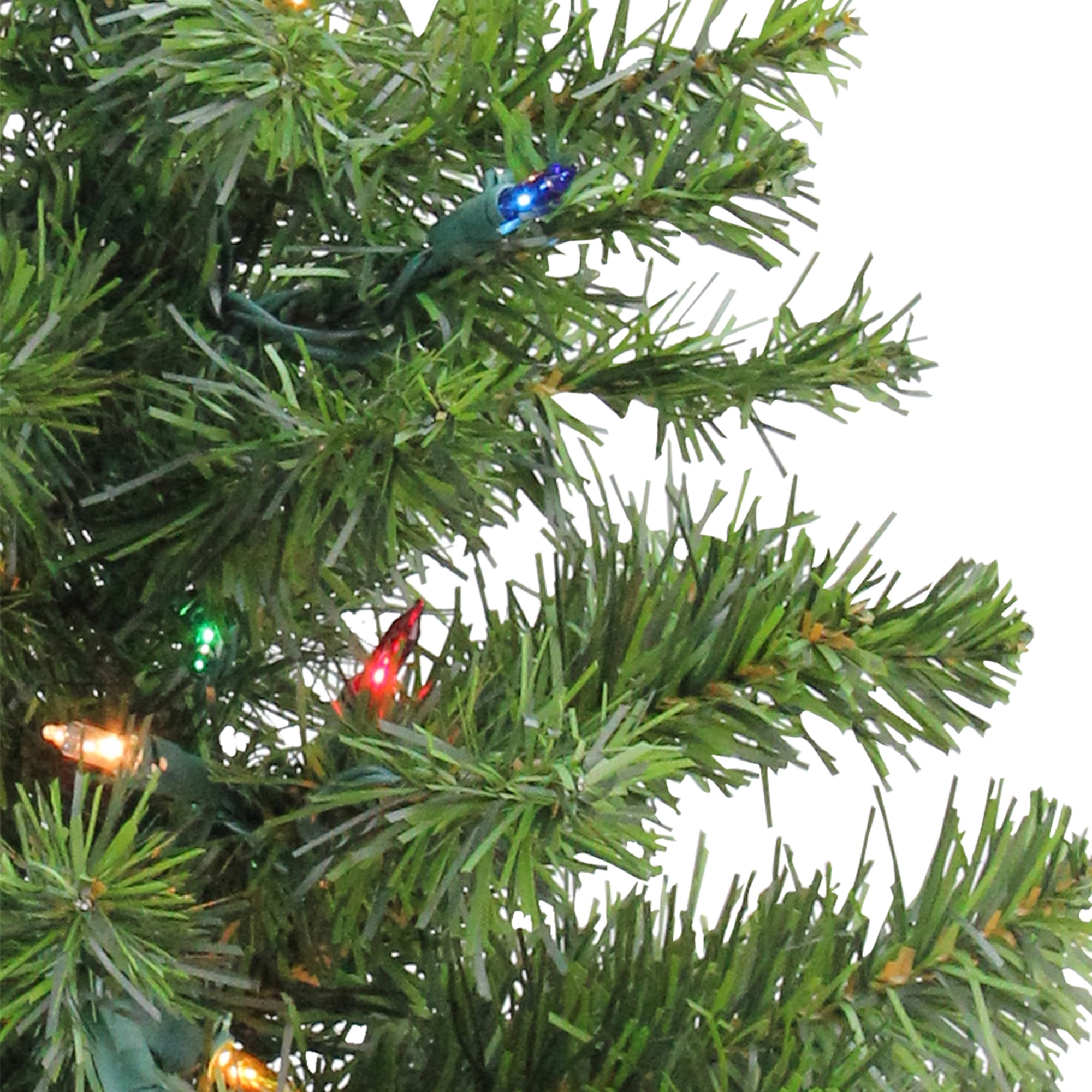2' Pre-Lit Canadian Pine Artificial Christmas Tree - Multi Lights