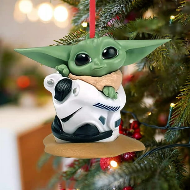 2022 New Year Disney Baby Yoda Pendant Cartoon Christmas Decoration Xmas  Tree Hanging Ornament Kids Gift Cute Doll Noel Navidad 