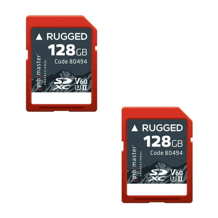 ProMaster Rugged SD Memory Card - UHS-II V60 - 128GB (2-Pack)