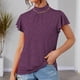 thumbnail image 1 of Fiudx Liquidación de Ofertas Flash Blusa de Manga Corta con Volantes Sólidos, Informal, Cómoda Ya La Moda para Mujer, 1 of 4