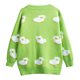 thumbnail image 4 of Chaqueta de punto de punto de gran tamaño para mujer Botones de oveja linda Frente con bolsillo MABOTO Verde/Talla única, 4 of 7