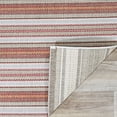 thumbnail image 3 of Couristan 2.25' x 11.75' Striped Geometric Indoor Outdoor Area Throw Rug Runner - Orange, 3 of 4