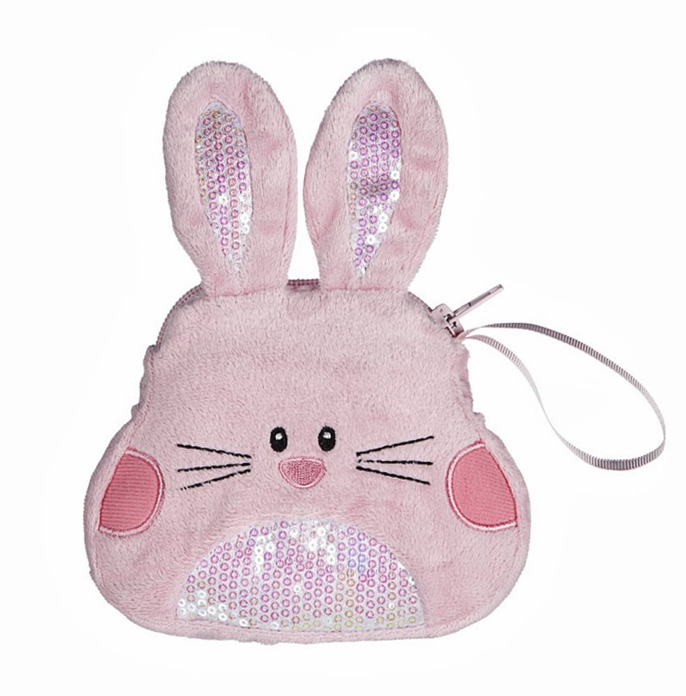 Pink Colored Bunny Plush Coin Purse - By Ganz - Walmart.com
