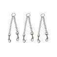 thumbnail image 4 of FUTUREORYY 3Pack Metal Dog Chain Leash Stainless Iron for Dog Owners Silver, 4 of 8
