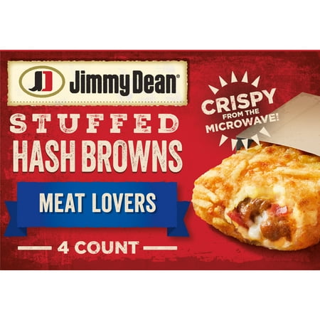 Jimmy Dean Meat Lovers Stuffed Hash Browns Breakfast, 15 oz, 4 Count (Frozen)