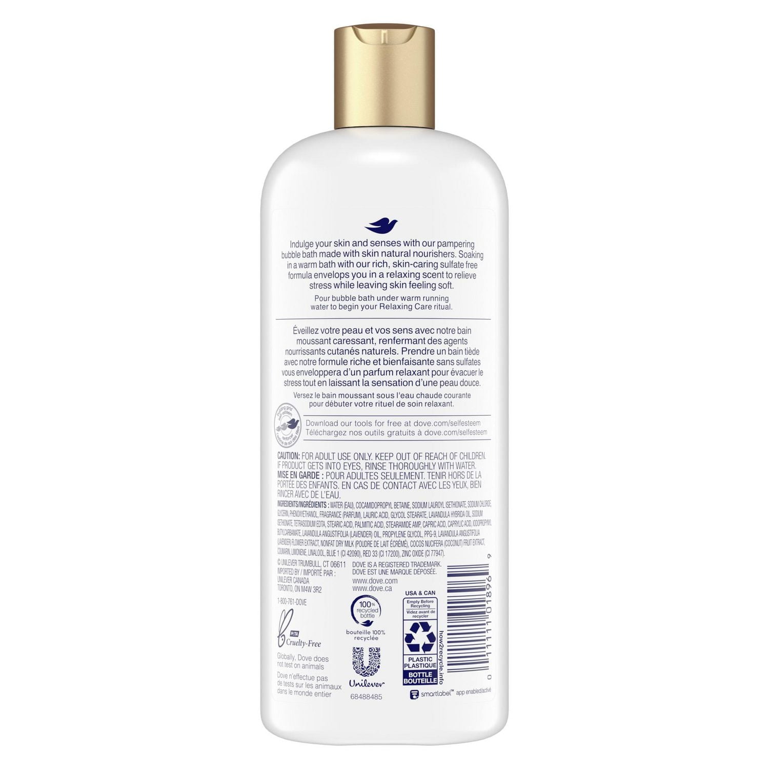 Bain Moussant Dove Lavande et Camomille