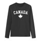 thumbnail image 3 of MHFRRA Camiseta de Manga Larga para Mujer con La Bandera del Día de Canadá y La Hoja de Arce Canadiense. Gris Oscuro, 3 of 3