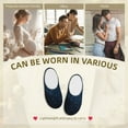 thumbnail image 7 of Lsque Blue Glitter Retro Pattern Womens Comfort Cotton on Scuff With Memory Foam and Anti-skid Sole Slipper-37/38, 7 of 7